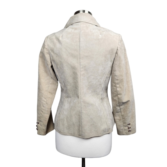 Lilli Ann Adolph Schuman Vintage Ultra Suede Blazer Jacket Women's Size Small - Picture 3 of 12